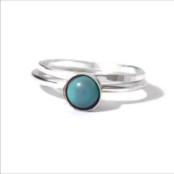 ✨925 Turquoise Stacking Ring Set✨ - Picture 1 of 4